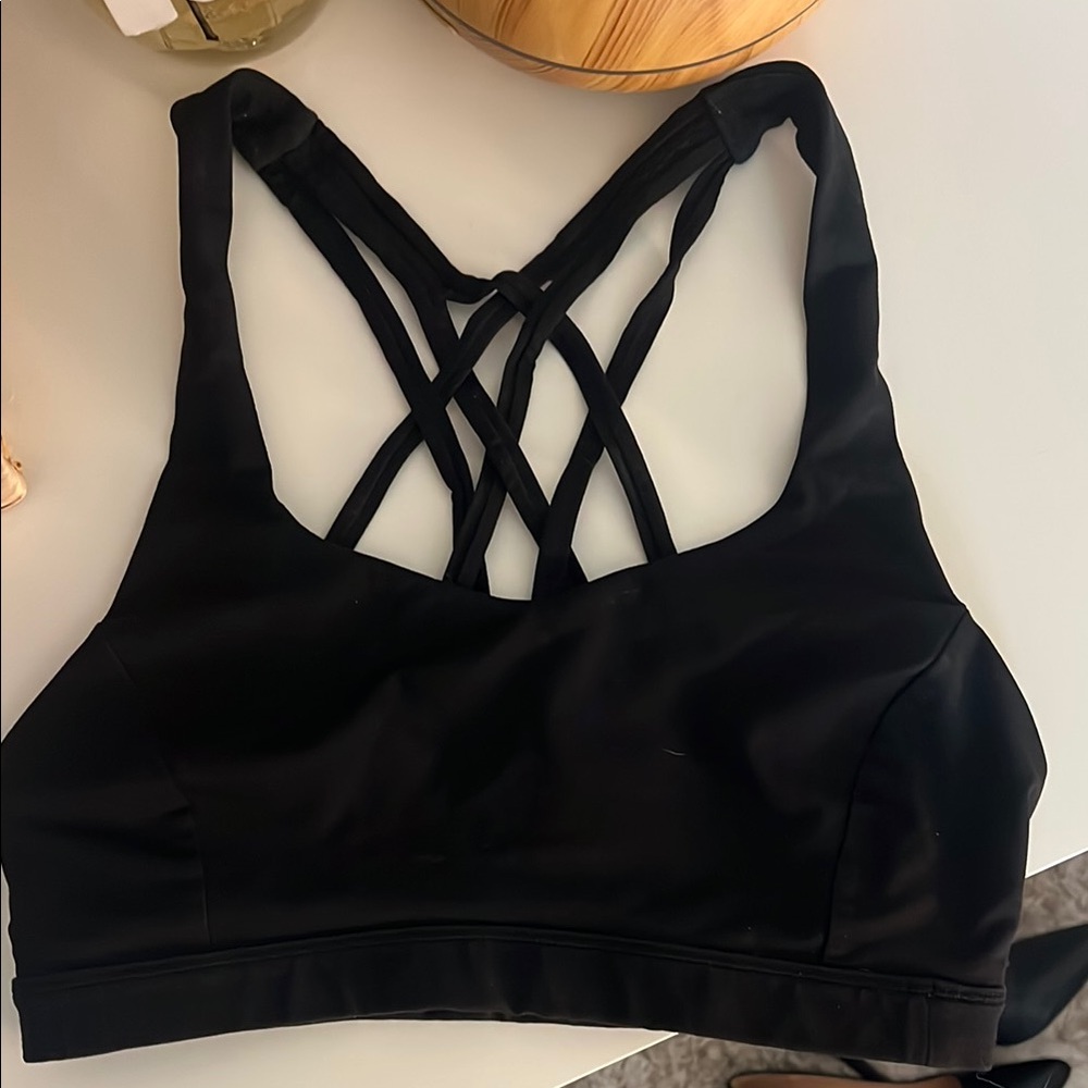 Lululemon Black Strappy Sports Bra